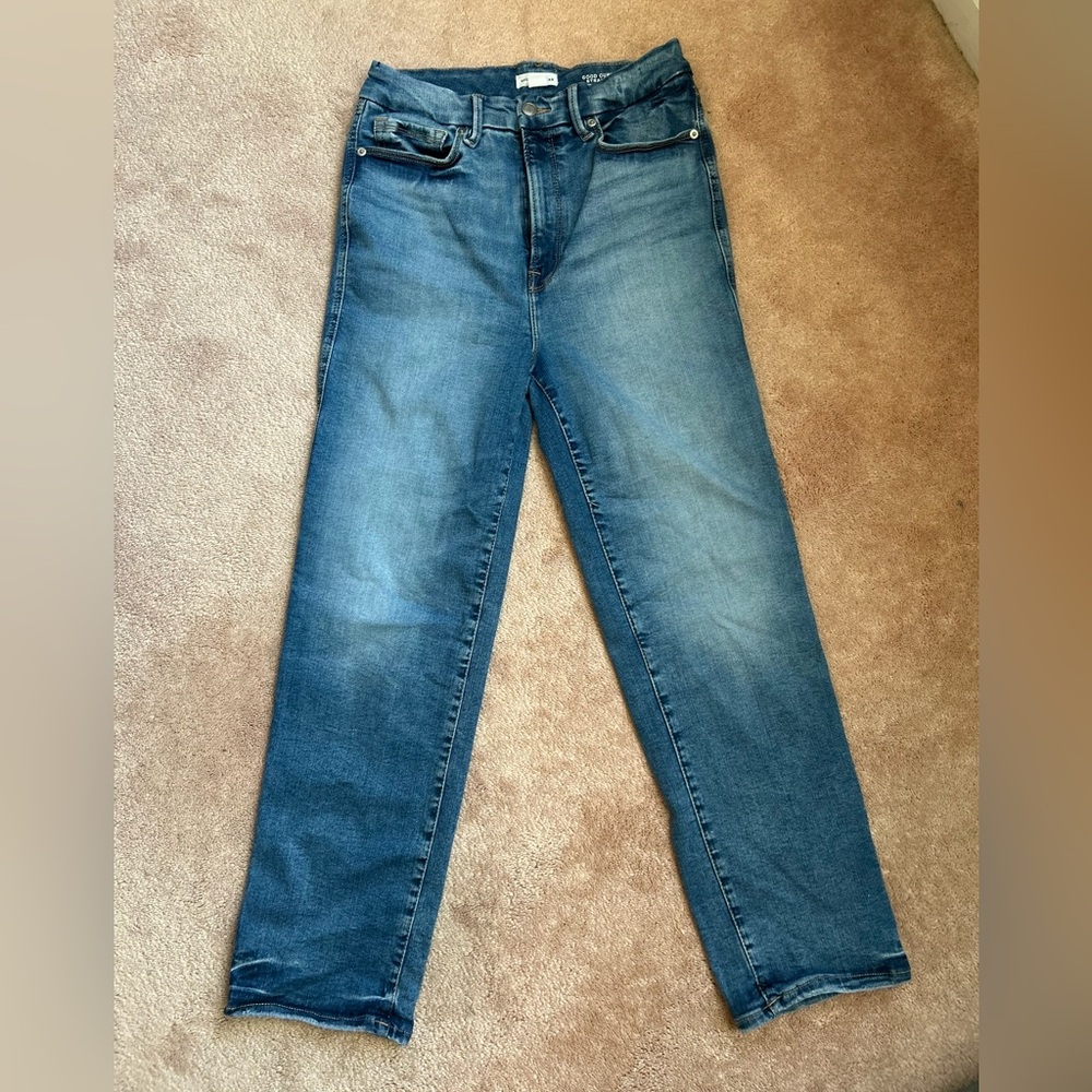 Good American Always Fit Super High-Rise Straight 28” Inseam Jeans Size 6-12